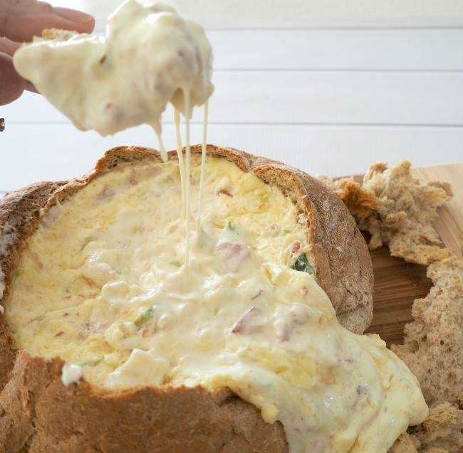 French onion, bacon and cheese cobb dip