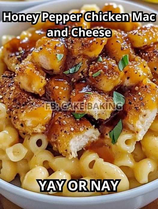 Honey Pepper Chicken Mac and Cheese